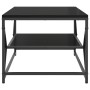 Mesa de Café con estante Roble Negro 90x50x40 cm Madera Ingenierizada by , Coffee table - Ref: Foro24-868231, Price: 63,13 €,...