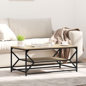 Mesa de Café con Estante Roble Sonoma 90x50x40 cm Madera