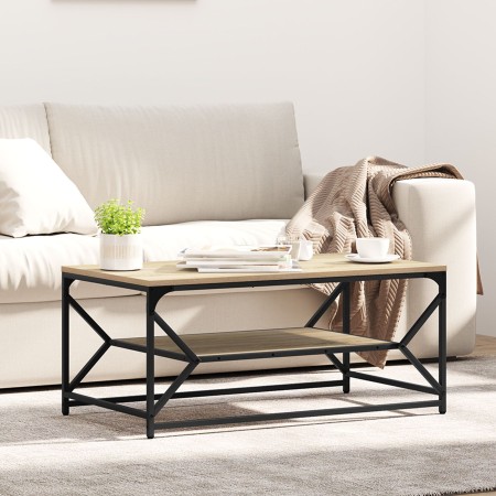 Mesa de Café  con Estante Roble Sonoma 90x50x40 cm Madera Elaborada | Foro24.es | Tu tienda online para hogar, jardín y más Foro24.es