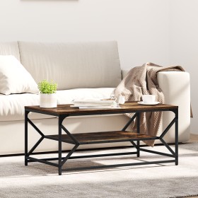 Mesa de Café con Estante Roble Ahumado 90x50x40 cm Madera Engineered von , Couchtisch - Ref: Foro24-868233, Preis: 59,77 €, R...