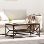 Mesa de Café con Estante Roble Ahumado 90x50x40 cm Madera Engineered von , Couchtisch - Ref: Foro24-868233, Preis: 59,77 €, R...