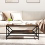 Mesa de Café con Estante Roble Ahumado 90x50x40 cm Madera Engineered von , Couchtisch - Ref: Foro24-868233, Preis: 59,77 €, R...