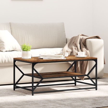 Mesa de café con estante de madera envejecida 90x50x40 cm, hecha de madera by , Coffee table - Ref: Foro24-868235, Price: 59,...