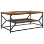 Mesa de café con estante de madera envejecida 90x50x40 cm, hecha de madera by , Coffee table - Ref: Foro24-868235, Price: 59,...