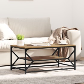 Mesa de café con estante de roble artesanal 90x50x40 cm von , Couchtisch - Ref: Foro24-868236, Preis: 62,04 €, Rabatt: -5%%