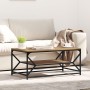 Mesa de café con estante de roble artesanal 90x50x40 cm von , Couchtisch - Ref: Foro24-868236, Preis: 62,04 €, Rabatt: -5%%