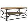 Mesa de café con estante de roble artesanal 90x50x40 cm von , Couchtisch - Ref: Foro24-868236, Preis: 62,04 €, Rabatt: -5%%