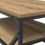 Mesa de café con estante de roble artesanal 90x50x40 cm von , Couchtisch - Ref: Foro24-868236, Preis: 62,04 €, Rabatt: -5%%