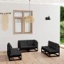 6-piece garden furniture set with solid pine wood cushions by vidaXL, Garden sets - Ref: Foro24-3076463, Price: 659,76 €, Dis...