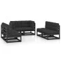 6-teiliges Gartenmöbel-Set mit Kissen aus massivem Kiefernholz von vidaXL, Gartensets - Ref: Foro24-3076463, Preis: 659,76 €,...
