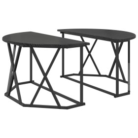Mesa de café Negra de Roble 80x80x42 cm en Madera
