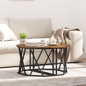 Mesa de café de roble ahumado 80x80x42 cm de madera de ingeniería von , Couchtisch - Ref: Foro24-868251, Preis: 69,88 €, Raba...