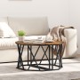 Mesa de café de roble ahumado 80x80x42 cm de madera de ingeniería von , Couchtisch - Ref: Foro24-868251, Preis: 69,88 €, Raba...