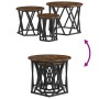 Mesas Auxiliares Nesting 3 pcs Madera de Roble Ahumada de , Mesas de centro - Ref: Foro24-868257, Precio: 73,30 €, Descuento: %