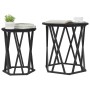 Mesas Laterales 2 pcs de Madera de Roble Negra de , Mesas de centro - Ref: Foro24-868261, Precio: 64,81 €, Descuento: %