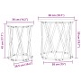 Mesas Laterales 2 pcs de Madera de Roble Negra de , Mesas de centro - Ref: Foro24-868261, Precio: 64,81 €, Descuento: %