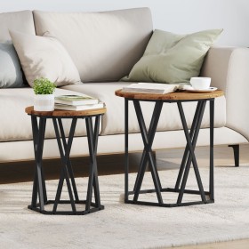 Mesas Laterales 2 pcs Madera Vieja Madera de Ingeniería von , Couchtisch - Ref: Foro24-868265, Preis: 63,38 €, Rabatt: -5%%