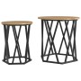 Mesas Laterales de Madera de Roble Artesanal - 2 Piezas de , Mesas de centro - Ref: Foro24-868266, Precio: 64,59 €, Descuento: %