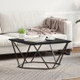 Roble negro Metal Mediana Chic Mesa de café Rectangular by , Coffee table - Ref: Foro24-868273, Price: 56,23 €, Discount: %
