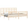 Estructura de cama con cabecero madera maciza 200x200 cm de vidaXL, Camas y somieres - Ref: Foro24-3194006, Precio: 142,97 €,...