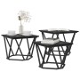 Mesas Laterales 3 pcs Madera de Roble Negra de , Mesas de centro - Ref: Foro24-868279, Precio: 65,88 €, Descuento: %