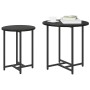 Juego de 2 Mesas Laterales en Madera de Roble Negro y Metal de , Mesas auxiliares - Ref: Foro24-869696, Precio: 49,62 €, Desc...