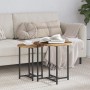 Mesa auxiliar de 2 piezas de madera antigua, madera de ingeniería y metal de , Mesas auxiliares - Ref: Foro24-869700, Precio:...