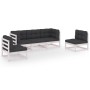 5-piece garden furniture set with solid pine wood cushions by vidaXL, Garden sets - Ref: Foro24-3076440, Price: 504,00 €, Dis...