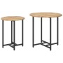 Mesa Lateral de 2 pcs en Madera de Roble Artisan y Metal de , Mesas auxiliares - Ref: Foro24-869701, Precio: 46,16 €, Descuen...