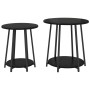 Mesa Lateral 2 pcs Negra de Madera y Metal de , Mesas auxiliares - Ref: Foro24-869702, Precio: 66,83 €, Descuento: %