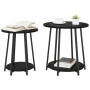 Mesa Lateral 2 pcs Negra de Madera y Metal de , Mesas auxiliares - Ref: Foro24-869702, Precio: 66,83 €, Descuento: %