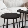 Mesa Lateral 2 pcs Negra de Madera y Metal de , Mesas auxiliares - Ref: Foro24-869702, Precio: 66,83 €, Descuento: %