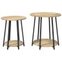 Mesa auxiliar de 2 piezas en madera de roble sonoma y metal de , Mesas auxiliares - Ref: Foro24-869703, Precio: 63,11 €, Desc...