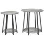 Mesa Lateral 2 pcs Gris Sonoma de Madera y Metal de , Mesas auxiliares - Ref: Foro24-869705, Precio: 64,99 €, Descuento: %