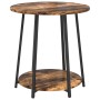 Mesa lateral de 2 piezas en madera de roble ahumado y metal de , Mesas auxiliares - Ref: Foro24-869704, Precio: 63,11 €, Desc...