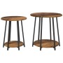 Mesa Auxiliar de 2 Piezas de Madera Vieja, Madera Reforzada y Metal de , Mesas auxiliares - Ref: Foro24-869706, Precio: 63,11...