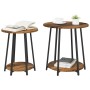 Mesa Auxiliar de 2 Piezas de Madera Vieja, Madera Reforzada y Metal de , Mesas auxiliares - Ref: Foro24-869706, Precio: 63,11...
