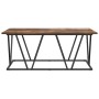 Mesa de café en roble ahumado, 100x50x40 cm, de madera ingenierizada y metal by , Coffee table - Ref: Foro24-869710, Price: 4...