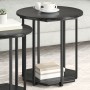 Mesa Lateral 2 pcs Madera de Roble Negro y Metal de , Mesas auxiliares - Ref: Foro24-869714, Precio: 70,34 €, Descuento: %