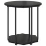 Mesa Lateral 2 pcs Madera de Roble Negro y Metal de , Mesas auxiliares - Ref: Foro24-869714, Precio: 70,34 €, Descuento: %
