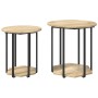 Mesa auxiliar de 2 piezas de madera de roble Sonoma y metal de , Mesas auxiliares - Ref: Foro24-869715, Precio: 66,51 €, Desc...