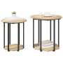 Mesa auxiliar de 2 piezas de madera de roble Sonoma y metal de , Mesas auxiliares - Ref: Foro24-869715, Precio: 66,51 €, Desc...