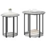 Mesa Lateral 2 pcs Gris Sonoma de Madera y Metal de , Mesas auxiliares - Ref: Foro24-869717, Precio: 68,44 €, Descuento: %