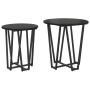 Set de Mesas Laterales de 2 - MDF y Metal en Roble Negro de , Mesas auxiliares - Ref: Foro24-869720, Precio: 57,41 €, Descuen...