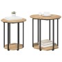 Juego de 2 mesas laterales de roble, madera de ingeniería y metal de , Mesas auxiliares - Ref: Foro24-869719, Precio: 66,51 €...