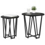 Set de Mesas Laterales de 2 - MDF y Metal en Roble Negro de , Mesas auxiliares - Ref: Foro24-869720, Precio: 57,41 €, Descuen...