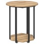 Juego de 2 mesas laterales de roble, madera de ingeniería y metal de , Mesas auxiliares - Ref: Foro24-869719, Precio: 66,51 €...
