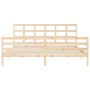 Estructura de cama con cabecero madera maciza 200x200 cm de vidaXL, Camas y somieres - Ref: Foro24-3194006, Precio: 142,97 €,...