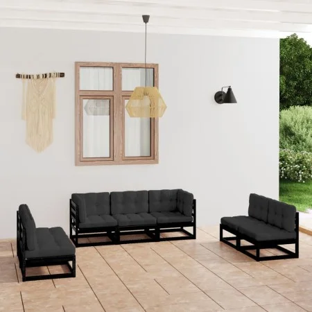 7-piece garden furniture set with solid pine wood cushions by vidaXL, Garden sets - Ref: Foro24-3076473, Price: 748,80 €, Dis...