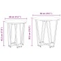 Mesa de Lado 2 pcs de Madera de Sonoma y Metal de , Mesas auxiliares - Ref: Foro24-869721, Precio: 54,24 €, Descuento: %